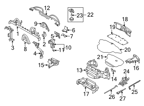 2007 Nissan 350Z Interior Trim - Rear Body Wrench-Wheel Nut Diagram for 99545-0U000