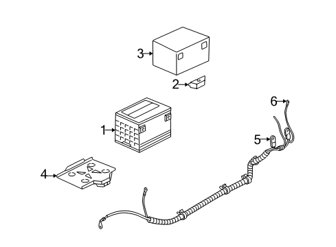 2005 Pontiac Montana Battery Cable, Battery Positive Diagram for 12157004