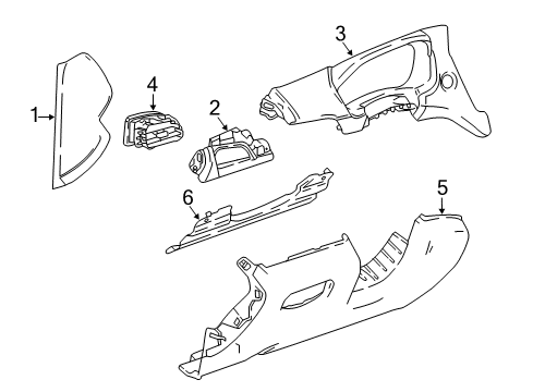 2020 Chevrolet Traverse Cluster & Switches, Instrument Panel Side Cover Diagram for 84370505