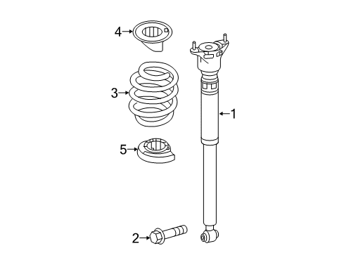 2017 Infiniti QX30 Shocks & Components - Rear Screw Diagram for N5031-5DA9D