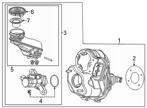 2021 Honda Odyssey Dash Panel Components BOOSTER SET Diagram for 01469-THR-A62