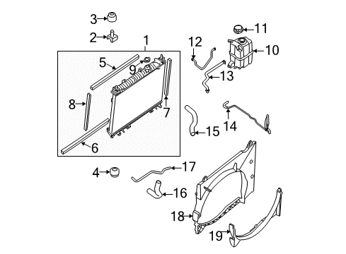 2011 Nissan Armada Radiator & Components Hose-Reserve Tank Diagram for 21742-7S000