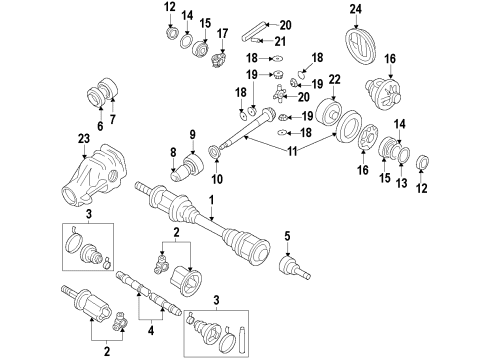 2016 Nissan 370Z Rear Axle, Axle Shafts & Joints, Differential, Drive Axles, Propeller Shaft Shaft Assy-Rear Drive, RH Diagram for 39705-1EA0A