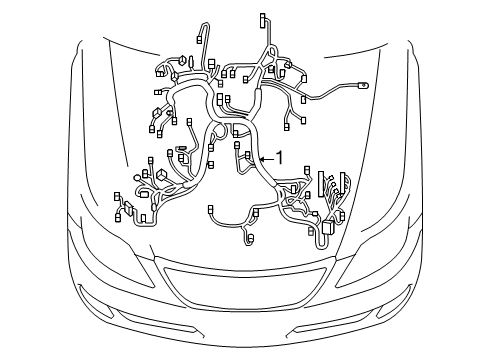 2017 Lexus LS460 Wiring Harness Wire, Engine Diagram for 82121-50630