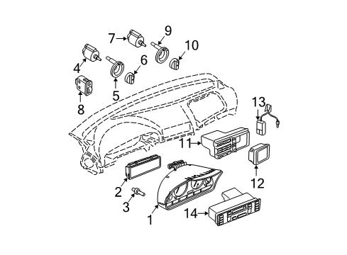 1997 BMW 528i Switches Foglamp Switch Covering Diagram for 61318363689