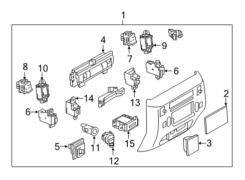 2019 Nissan Armada Center Console Finisher-Console Box Diagram for 96930-6GX8C