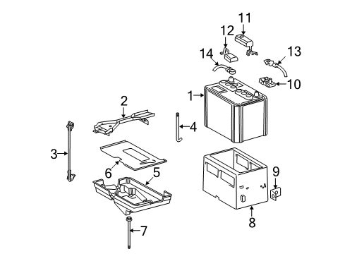 2007 Lexus GS350 Battery Cover, Connector Diagram for 82821-50450
