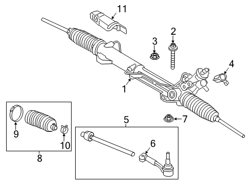 2015 BMW X1 Steering Column & Wheel, Steering Gear & Linkage Steering Tie Rod End Right Outer Diagram for 32106793624