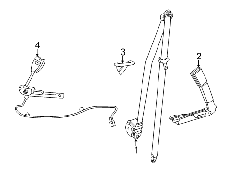 2013 Chevrolet Caprice Seat Belt Pretensioner Diagram for 19352492