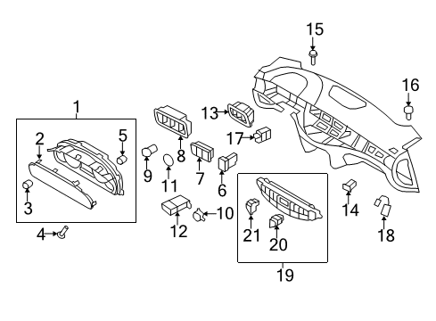 2012 Hyundai Genesis Stability Control Heater Control Assembly Diagram for 97250-3M300