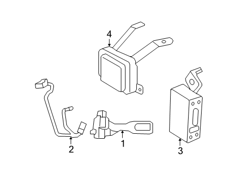 2007 Lexus IS250 Cruise Control System Sensor Assy, Millimeter Wave Radar Diagram for 88210-53010