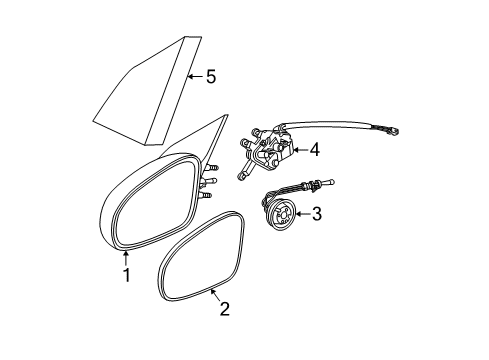 2004 Saturn Ion Mirrors Mirror, Outside Rear View (Reflector Glass Only) Diagram for 22692164