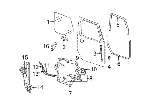 2009 Jeep Wrangler Front Door Cable-Inside Handle To Latch Diagram for 68014958AA