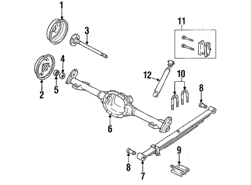 1991 Chevrolet S10 Blazer Rear Suspension Sensor, Rear Wheel Speed Diagram for 15693489