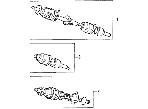 1987 Hyundai Excel Drive Shaft - Front Reman Cv Axle RH Diagram for 49500-21200-RMM