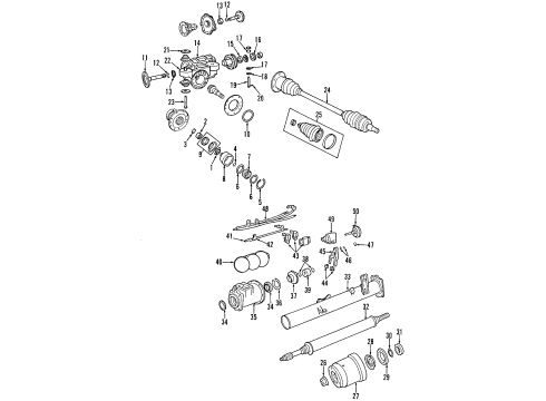 1997 Plymouth Grand Voyager Transfer Case Boot-Half Shaft Diagram for 4641245