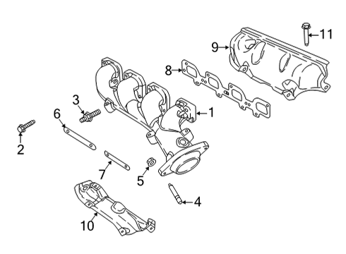 2021 Dodge Durango Exhaust Manifold EXHAUST Diagram for 53010921AB