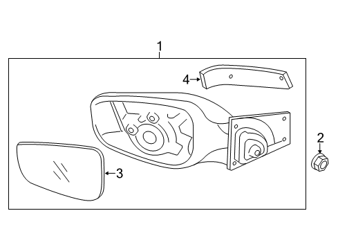 2016 Hyundai Elantra Outside Mirrors Mirror Assembly-Outside Rear View, RH Diagram for 87620-3X690