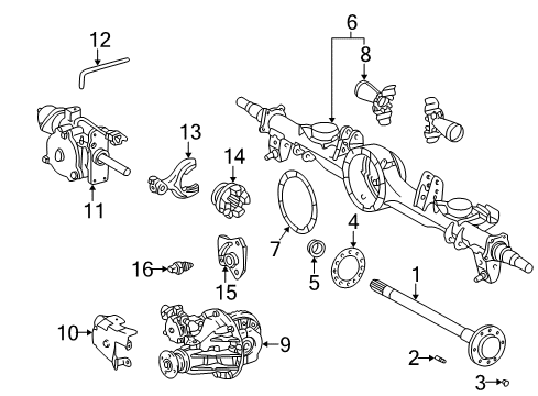 2001 Toyota Land Cruiser Axle & Differential - Rear Switch, Transfer Indicator Diagram for 84222-60090
