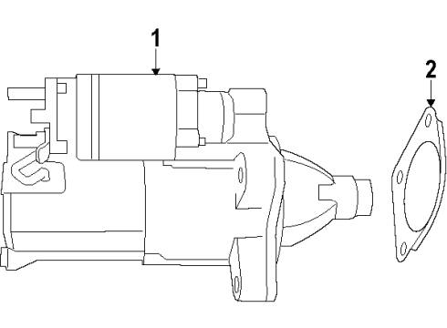 2017 Jeep Wrangler Starter Engine Starter Diagram for 68100366AA