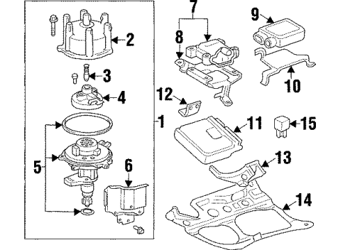 1997 Toyota Supra Ignition System ECM Diagram for 89661-14741-84