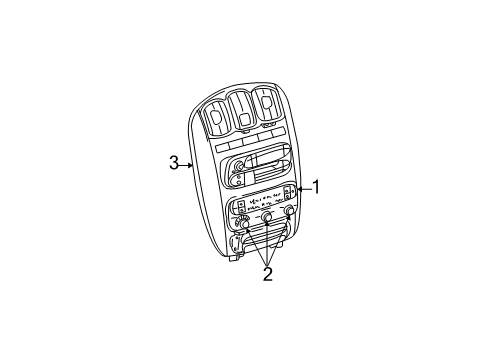 2003 Chrysler Voyager A/C & Heater Control Units Air Conditioner And Heater Control Diagram for 5005002AJ