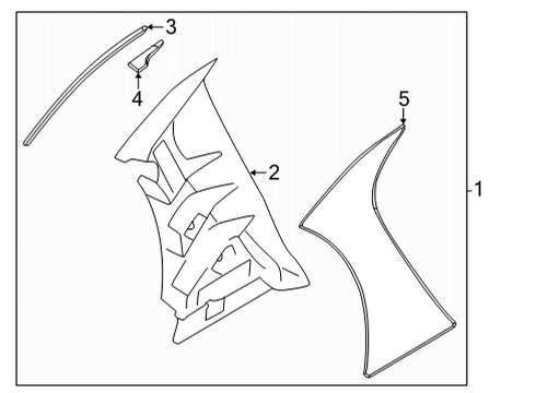 2022 Toyota GR86 Exterior Trim - Fender Molding Assembly Diagram for SU003-08953