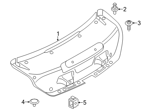 2017 BMW 650i Interior Trim - Trunk Lid Torx-Bolt With Washer Diagram for 07147075519