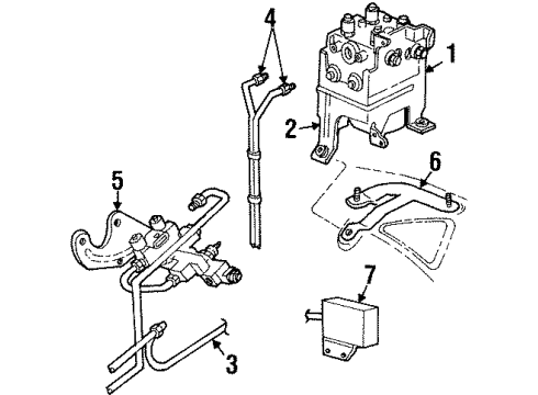 1995 Dodge Ram 3500 Hydraulic System Brake Master Cylinder Diagram for 4778456