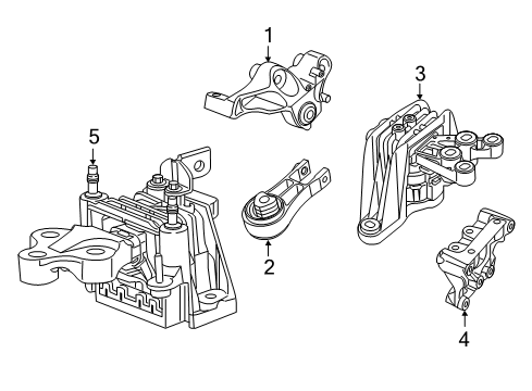 2021 Chrysler Voyager Engine & Trans Mounting Bracket-Engine Mount Diagram for 68224744AB