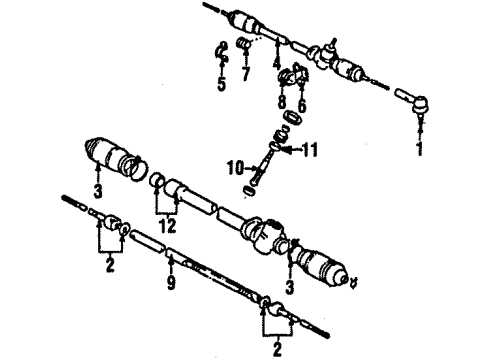 1989 Toyota MR2 Steering Column & Wheel, Steering Gear & Linkage Bearing, Radial Ball Diagram for 90363-15003