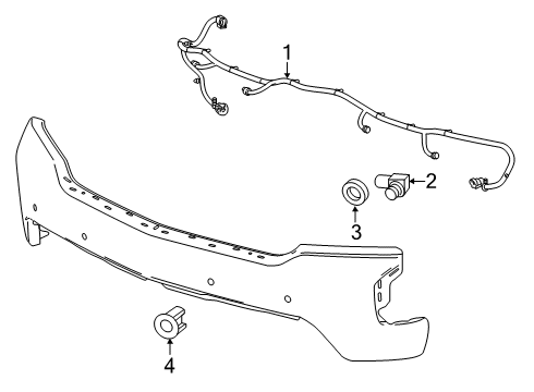 2021 Chevrolet Silverado 1500 Parking Aid Harness Diagram for 84859047