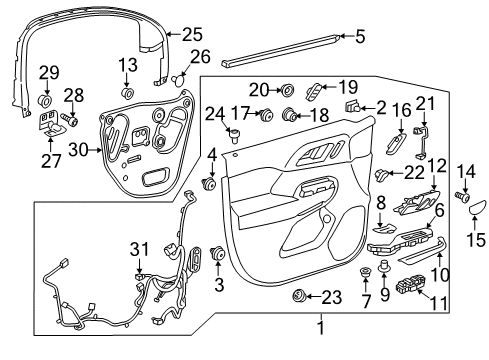 2019 GMC Acadia Lift Gate Switch Diagram for 85541987