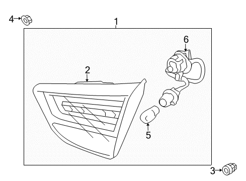 2014 Hyundai Tucson Bulbs Lamp Assembly-Rear Combination Inside, LH Diagram for 92403-2S520