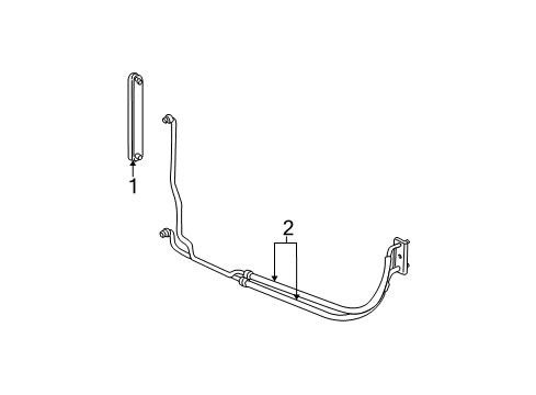 2001 Oldsmobile Alero Trans Oil Cooler Cooler Asm, Trans Oil Diagram for 52480221