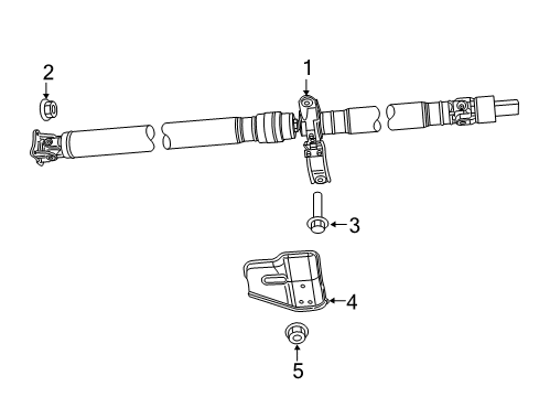 2017 Jeep Patriot Drive Shaft - Rear Shield-Heat Diagram for 5105640AA