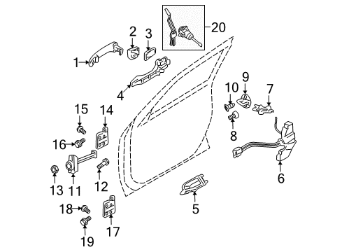 2009 Kia Borrego Front Door Power Window Assist Switch Assembly Diagram for 935752J201ABT