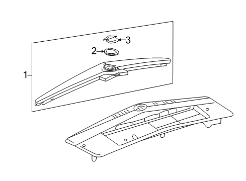 2004 Cadillac CTS High Mount Lamps High Mount Lamp Diagram for 19354905