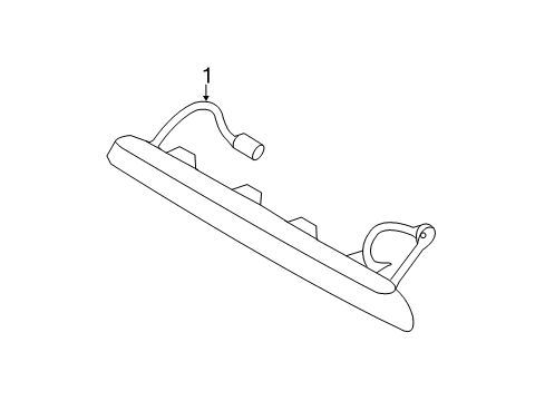 2015 Hyundai Santa Fe High Mount Lamps Lamp Assembly-High Mounted Stop Diagram for 92700-B8000