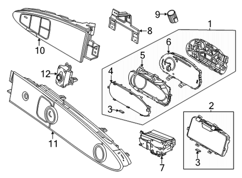 2022 Genesis GV70 Cluster & Switches, Instrument Panel BOLT WASHER ASSY Diagram for 84434-T6000