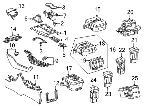 2021 Toyota Highlander Traction Control Hole Plug Diagram for 55539-60350