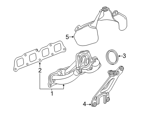 2014 Chevrolet Malibu Turbocharger Heat Shield Diagram for 25201612