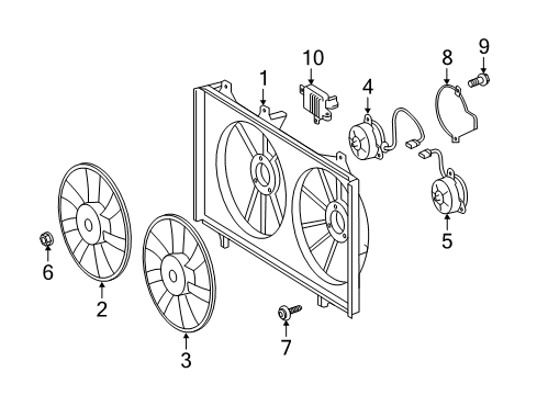 2013 Toyota Camry Cooling System, Radiator, Water Pump, Cooling Fan Insulator Diagram for 16366-0V140