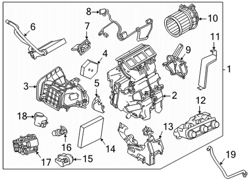 2021 Nissan Versa A/C Evaporator & Heater Components Aspirator Diagram for 27726-5RB0A