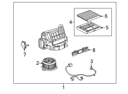 2003 Lexus GS300 Blower Motor & Fan Air Refiner Element Diagram for 87139-YZZ01