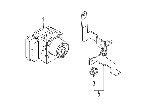 2009 Kia Sportage ABS Components Lock Brake Unit Abs Module Diagram for 589201F350