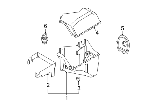 2001 BMW 325i Electrical Components Cover Electronic-Box Diagram for 12901436443