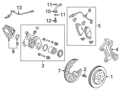 2019 Chevrolet Silverado 1500 Brake Components HOSE ASM-RR BRK (RH PROC) Diagram for 84697256