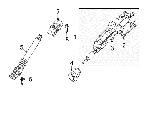 2012 BMW M3 Steering Column & Wheel, Steering Gear & Linkage Steering Shaft Diagram for 32302283430