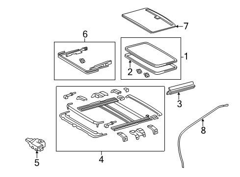 2009 Toyota Camry Sunroof Motor Diagram for 63260-33101